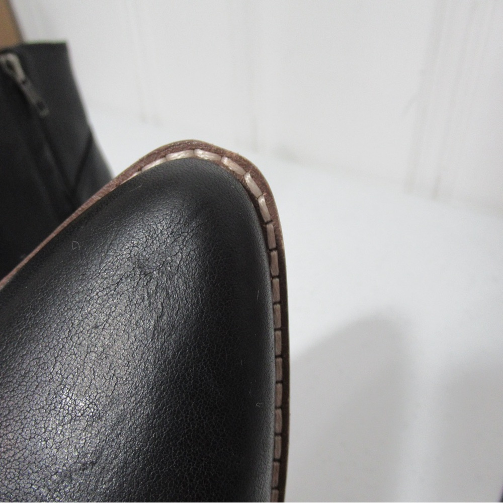 Madewell Hallie Black Leather Western Boots Size 6 - Picture 9 of 17